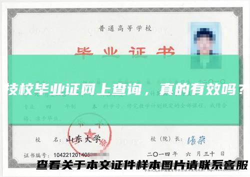 技校毕业证网上查询,真的有效吗?