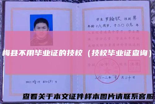 梅县不用毕业证的技校(技校毕业证查询)