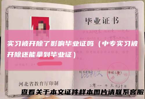 实习被开除了影响毕业证吗（中专实习被开除还能拿到毕业证）