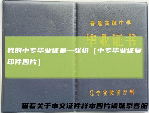 我的中专毕业证是一张纸（中专毕业证复印件图片）