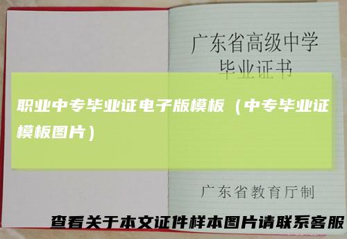 职业中专毕业证电子版模板（中专毕业证模板图片）