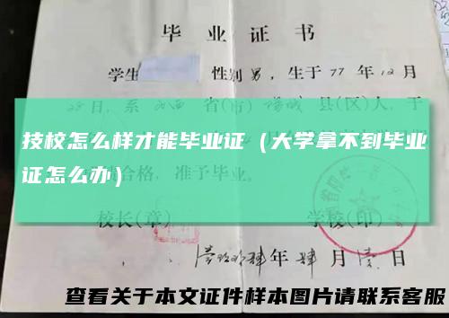 技校怎么样才能毕业证(大学拿不到毕业证怎么办)