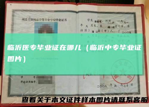 临沂医专毕业证在哪儿（临沂中专毕业证图片）
