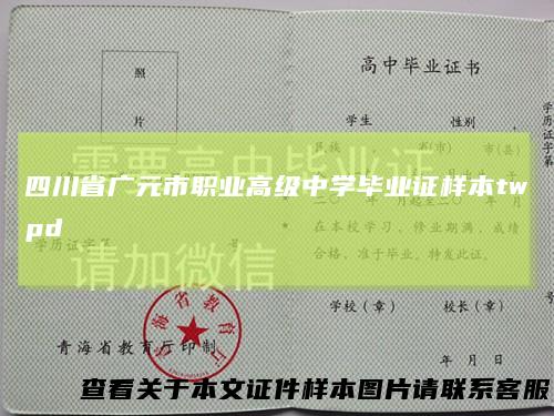 四川省广元市职业高级中学毕业证样本twpd