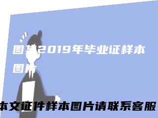 图集2019年毕业证样本图片