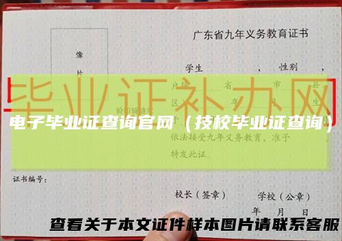 电子毕业证查询官网（技校毕业证查询）