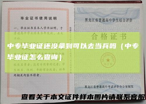 中专毕业证还没拿到可以去当兵吗(中专毕业证怎么查询)