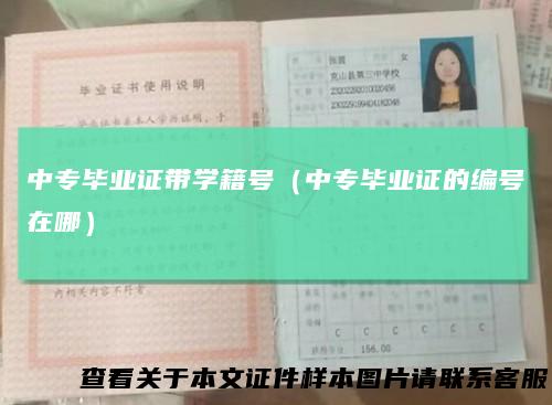 中专毕业证带学籍号(中专毕业证的编号在哪)