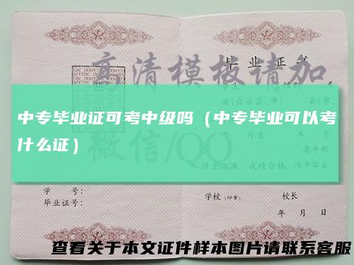 中专毕业证可考中级吗（中专毕业可以考什么证）