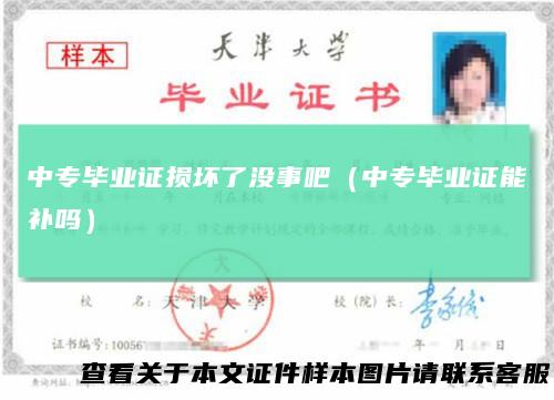 中专毕业证损坏了没事吧(中专毕业证能补吗)