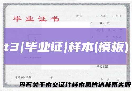 t3|毕业证|样本(模板)