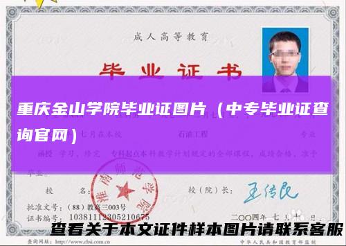 重庆金山学院毕业证图片（中专毕业证查询官网）