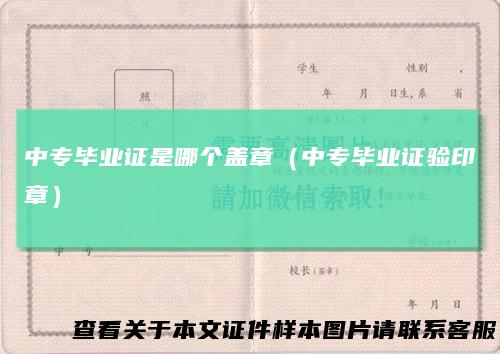 中专毕业证是哪个盖章（中专毕业证验印章）
