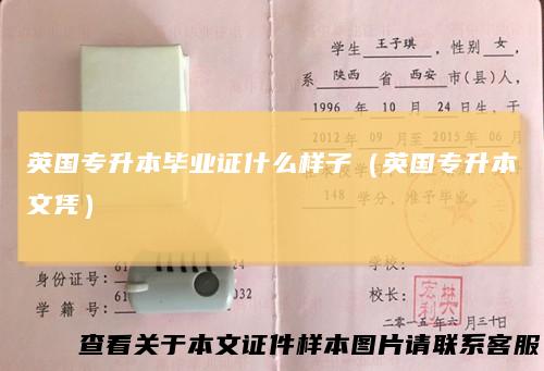 英国专升本毕业证什么样子(英国专升本文凭)