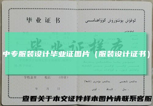 中专服装设计毕业证图片（服装设计证书）