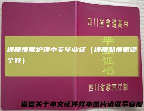 援疆援藏护理中专毕业证(援疆和援藏哪个好)