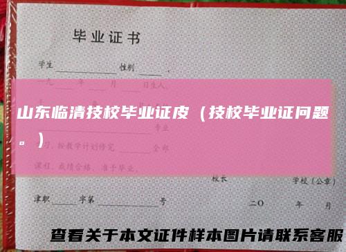 山东临清技校毕业证皮(技校毕业证问题。)
