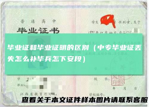 毕业证和毕业证明的区别(中专毕业证丢失怎么补毕兵怎下安段)