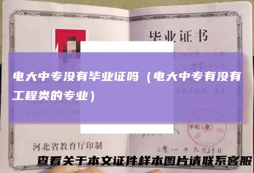 电大中专没有毕业证吗(电大中专有没有工程类的专业)