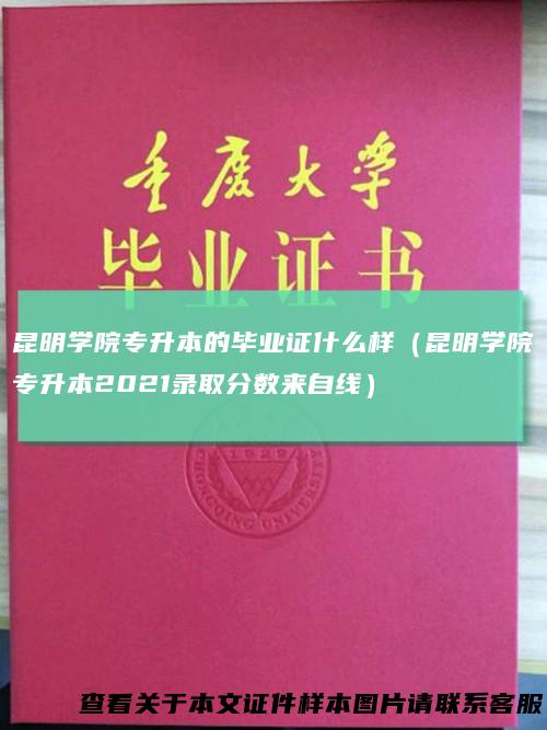 昆明学院专升本的毕业证什么样（昆明学院专升本2021录取分数来自线）