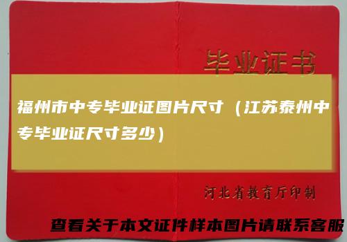 福州市中专毕业证图片尺寸(江苏泰州中专毕业证尺寸多少)