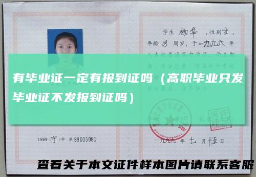 有毕业证一定有报到证吗(高职毕业只发毕业证不发报到证吗)