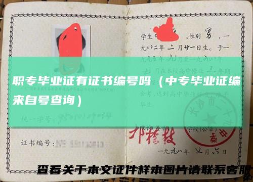 职专毕业证有证书编号吗（中专毕业证编来自号查询）