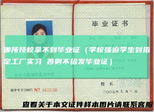 哪所技校拿不到毕业证(学校强迫学生到指定工厂实习否则不给发毕业证)