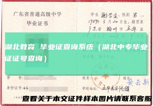 湖北教育毕业证查询系统（湖北中专毕业证证号查询）