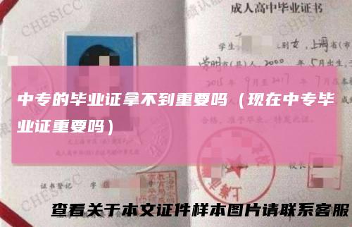 中专的毕业证拿不到重要吗(现在中专毕业证重要吗)
