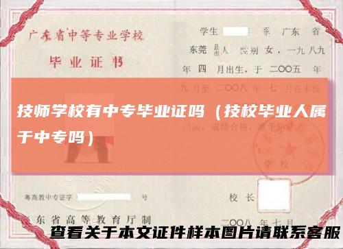 技师学校有中专毕业证吗（技校毕业人属于中专吗）