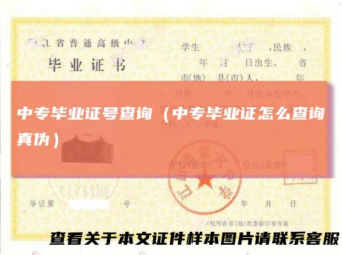 中专毕业证号查询(中专毕业证怎么查询真伪)