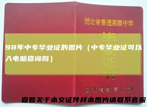 98年中专毕业证的图片（中专毕业证可以入电脑查询吗）