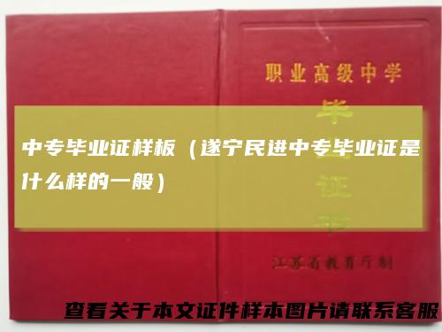 中专毕业证样板(遂宁民进中专毕业证是什么样的一般)