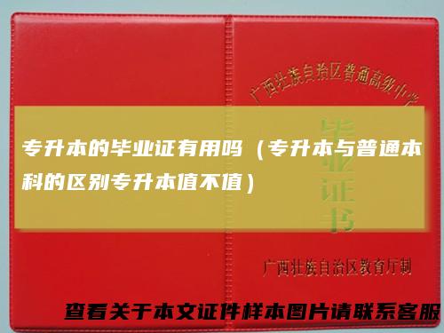 专升本的毕业证有用吗（专升本与普通本科的区别专升本值不值）