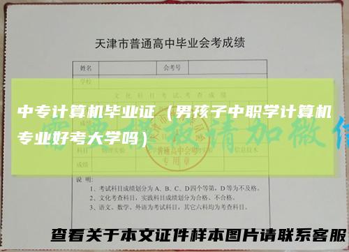 中专计算机毕业证(男孩子中职学计算机专业好考大学吗)