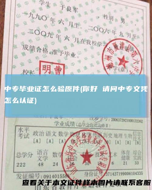 中专毕业证怎么验原件(你好请问中专文凭怎么认证)