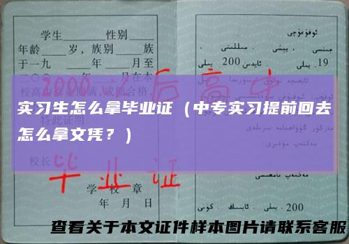 实习生怎么拿毕业证（中专实习提前回去怎么拿文凭？）