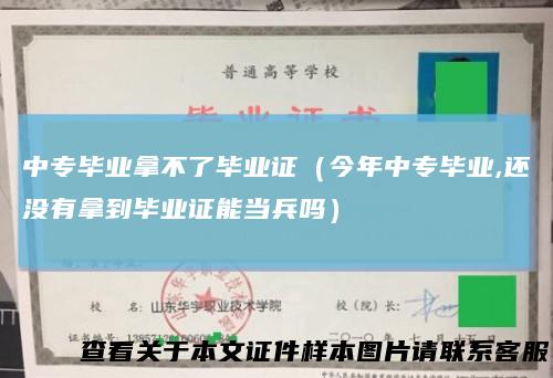 中专毕业拿不了毕业证（今年中专毕业,还没有拿到毕业证能当兵吗）