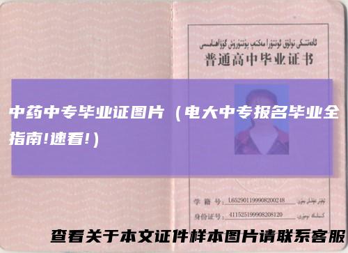 中药中专毕业证图片（电大中专报名毕业全指南!速看!）