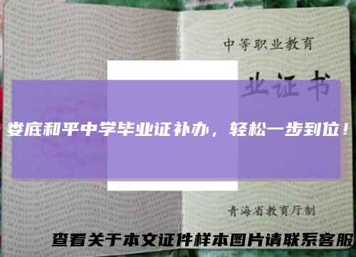 娄底和平中学毕业证补办,轻松一步到位!
