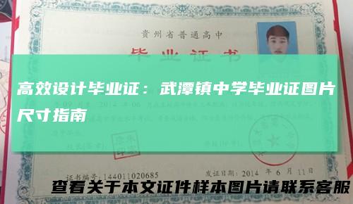 高效设计毕业证:武潭镇中学毕业证图片尺寸指南