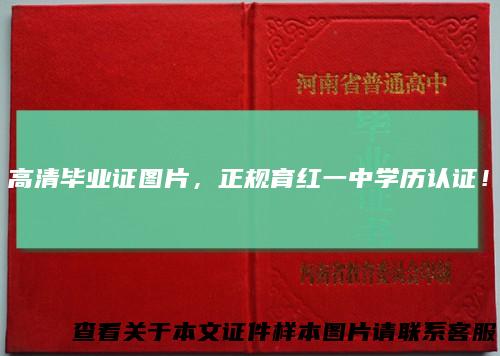 高清毕业证图片,正规育红一中学历认证!
