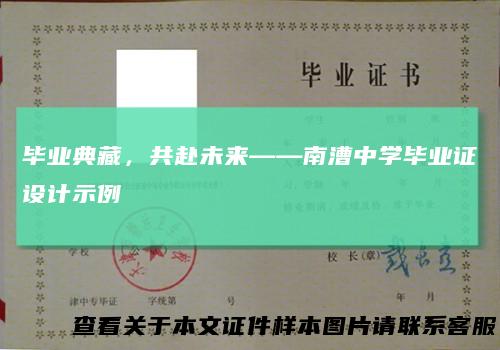 毕业典藏,共赴未来——南漕中学毕业证设计示例