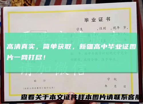 高清真实,简单获取,新疆高中毕业证图片一网打尽!