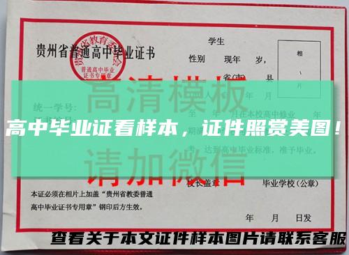 高中毕业证看样本,证件照赏美图!