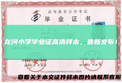 龙河小学毕业证高清样本，最新发布！
