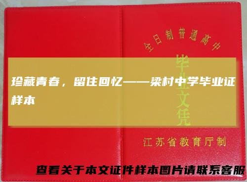 珍藏青春,留住回忆——梁村中学毕业证样本