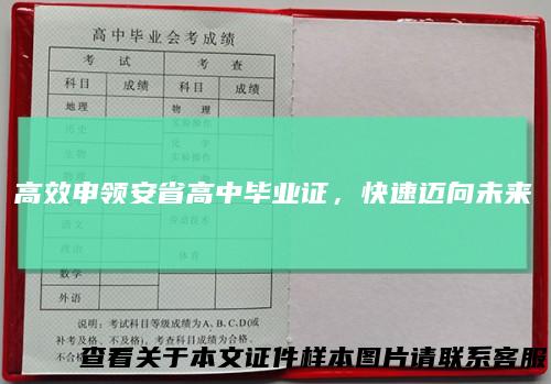高效申领安省高中毕业证，快速迈向未来