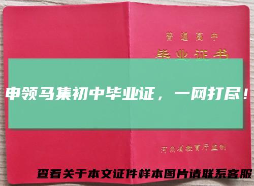 申领马集初中毕业证，一网打尽！